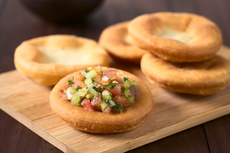 Traditional Chilean Sopaipilla fried pastries 